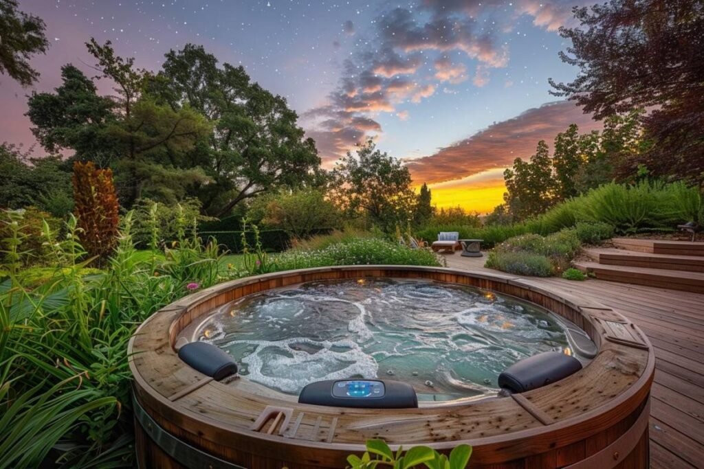 Jacuzzi en bois extérieur : détente et bien-être dans votre jardin pour un spa naturel chez vous