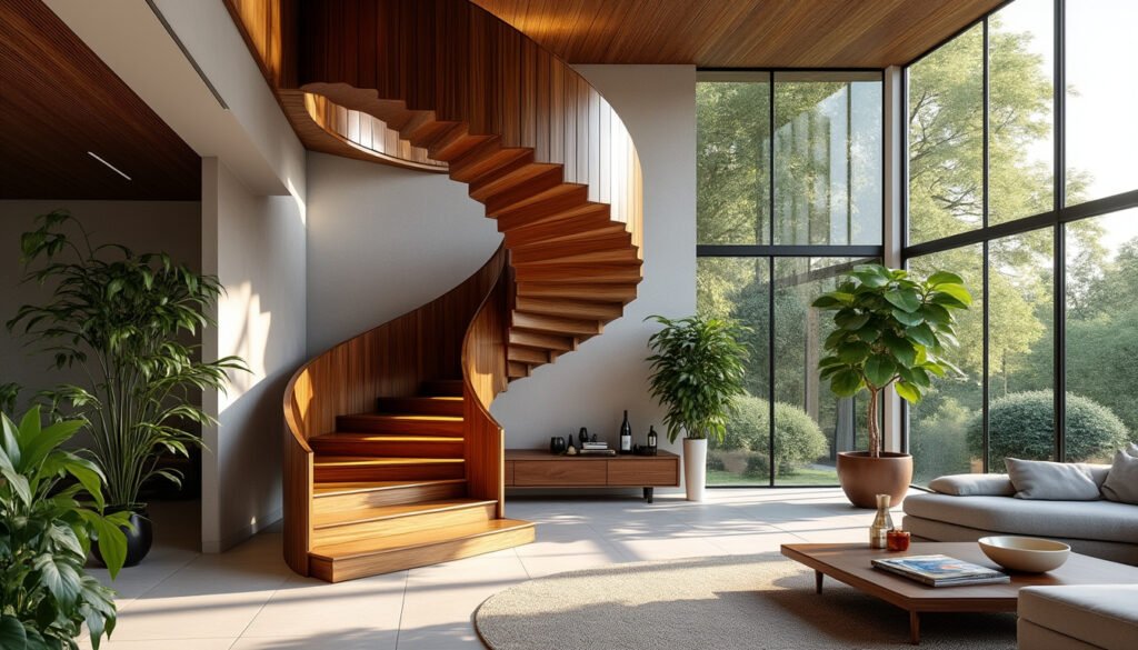 découvrez comment un escalier en colimaçon en bois peut métamorphoser votre intérieur avec son design élégant et moderne, tout en optimisant l'espace. transformez votre maison en un véritable chef-d'œuvre architectural !