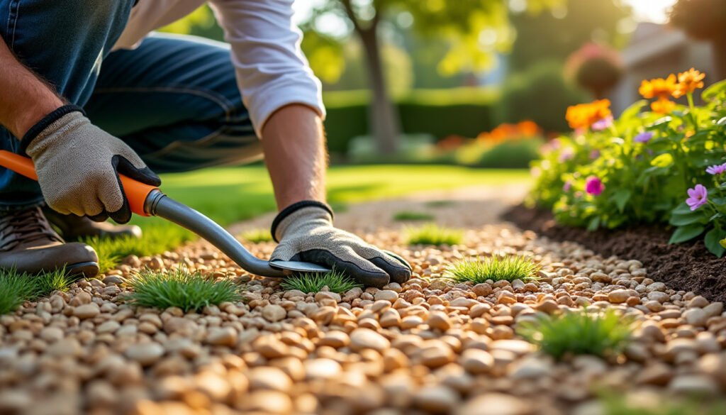 découvrez les astuces des paysagistes pour éliminer efficacement l'herbe indésirable qui pousse dans vos graviers. apprenez des méthodes pratiques et naturelles pour entretenir votre extérieur sans produits chimiques.