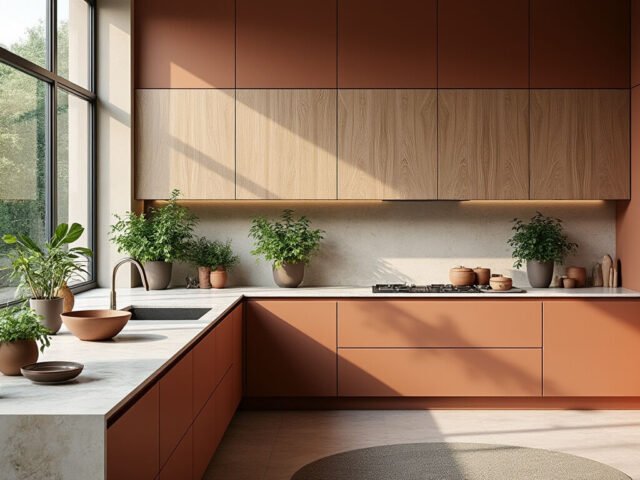 Comment intégrer des teintes terreuses et naturelles dans une cuisine moderne ?