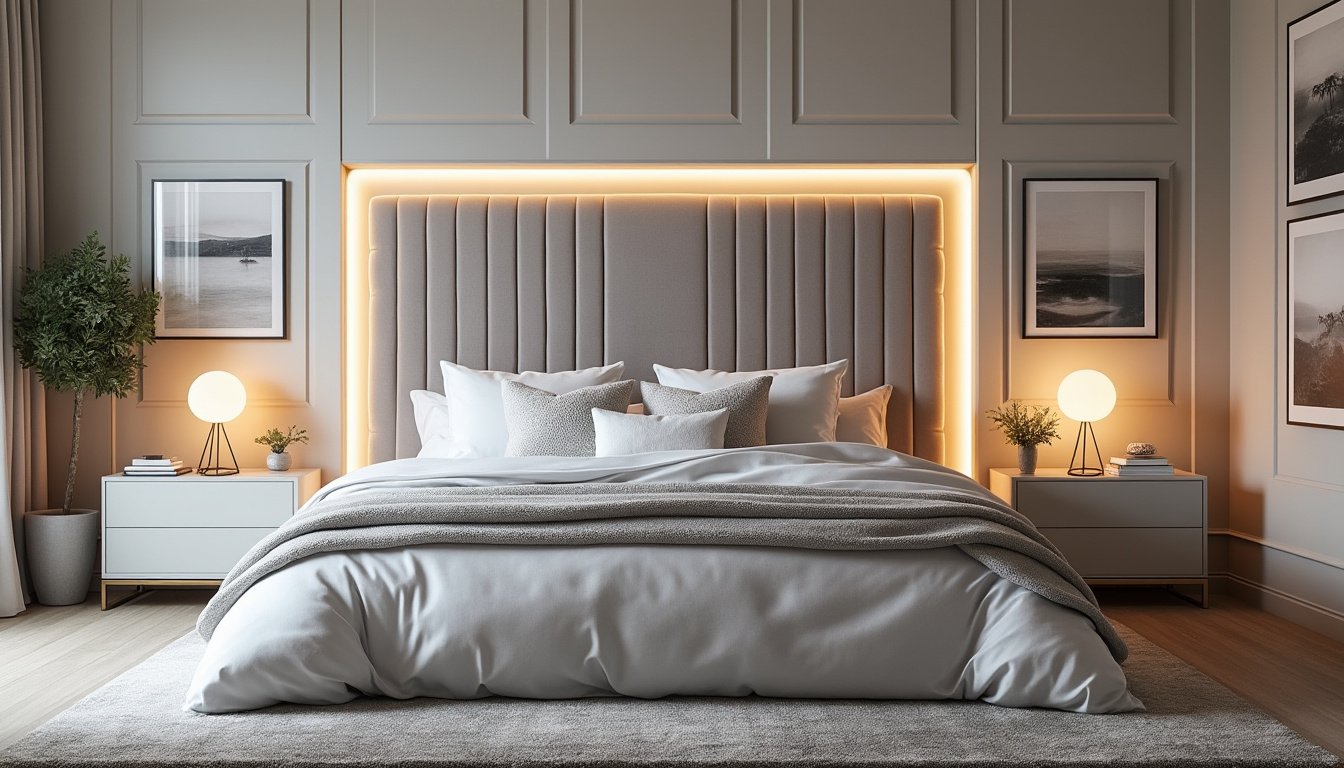 Idée déco tête de lit — effet trompe-l’œil au mur