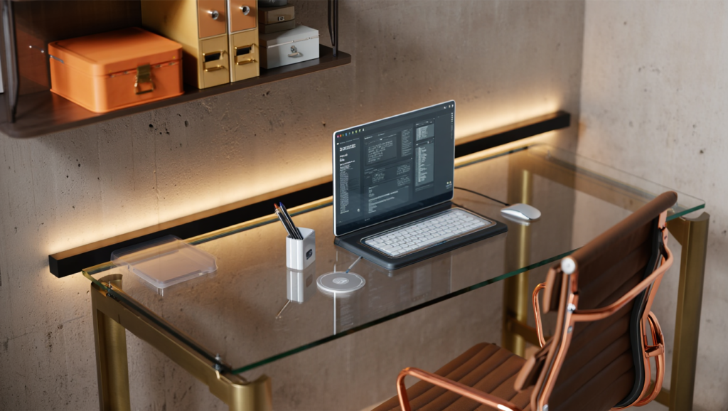 bureau simple et minimaliste