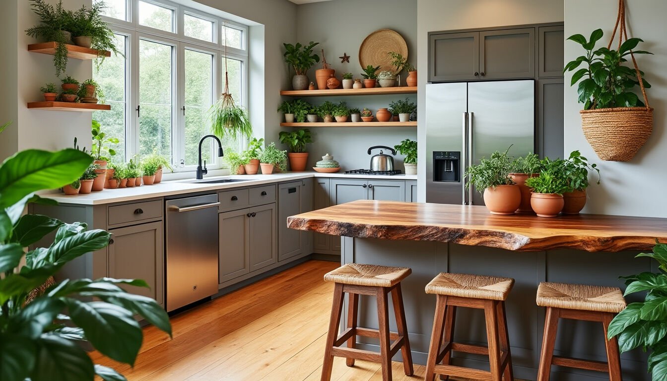 Découvrez comment intégrer des teintes terreuses et naturelles dans une cuisine moderne pour créer un espace chaleureux et accueillant. Suivez nos conseils de décoration et d'agencement pour allier esthétique contemporaine et éléments naturels.