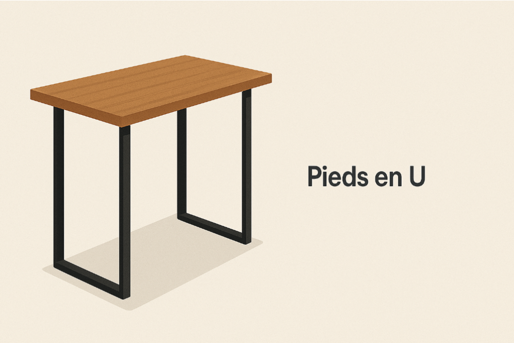 pieds en U pour une table