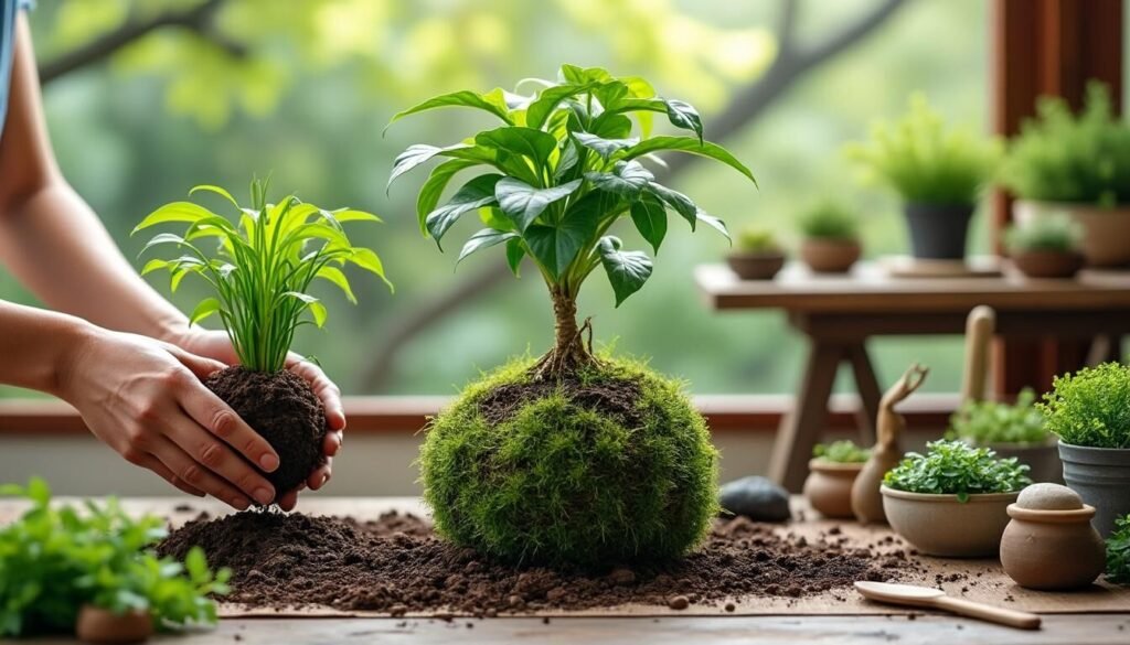 Découvrez l'art floral japonais du Kokedama avec notre guide étape par étape.
