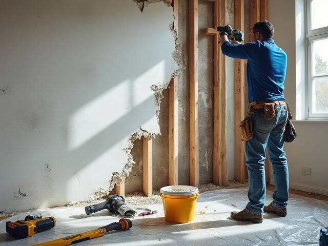 Réparer un mur après dégât des eaux : stratégie de rénovation complète