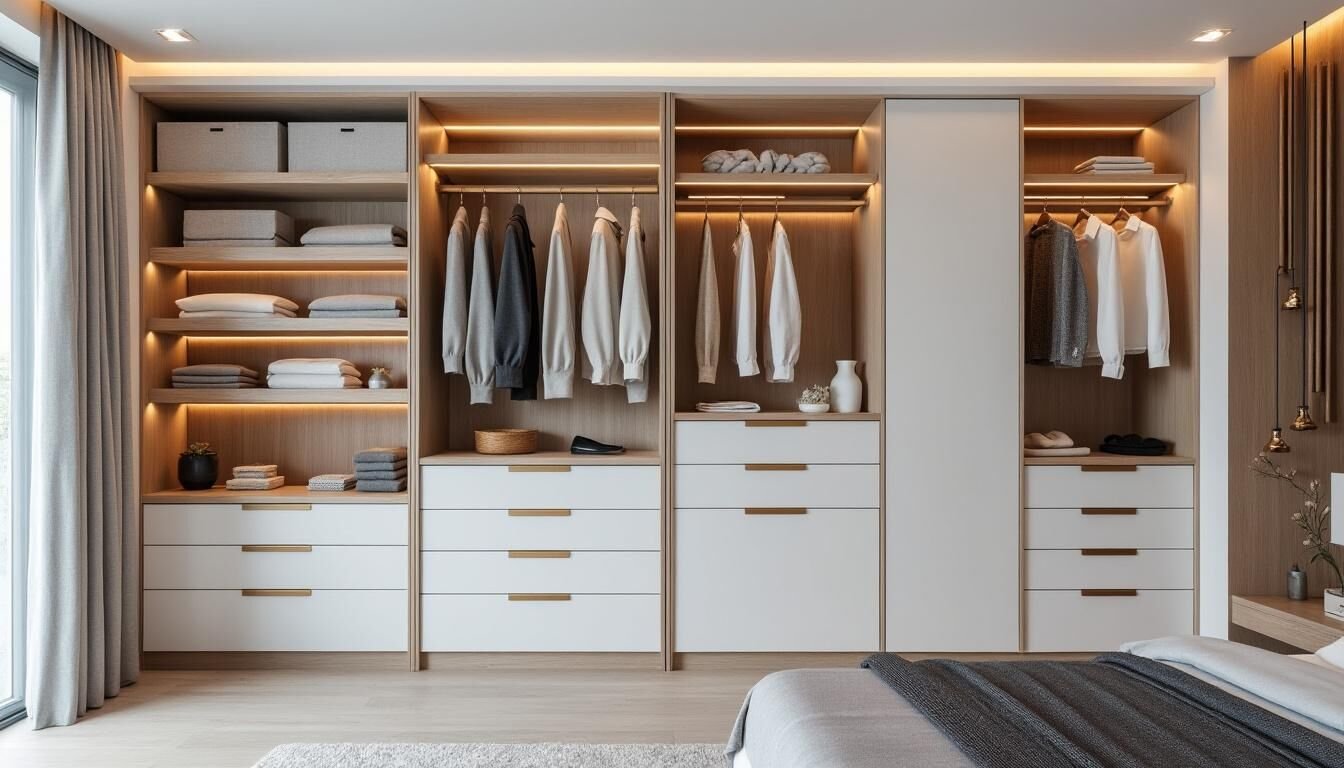 Créez le dressing de vos rêves en quelques clics grâce à notre outil en ligne. Personnalisez chaque détail pour un espace de rangement à votre image, alliant style et fonctionnalité.