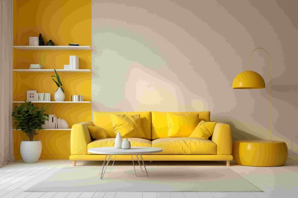 canapé jaune