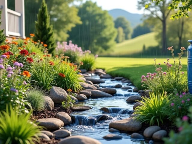 Aménager un jardin de pluie : astuces pour récupérer l’eau de pluie