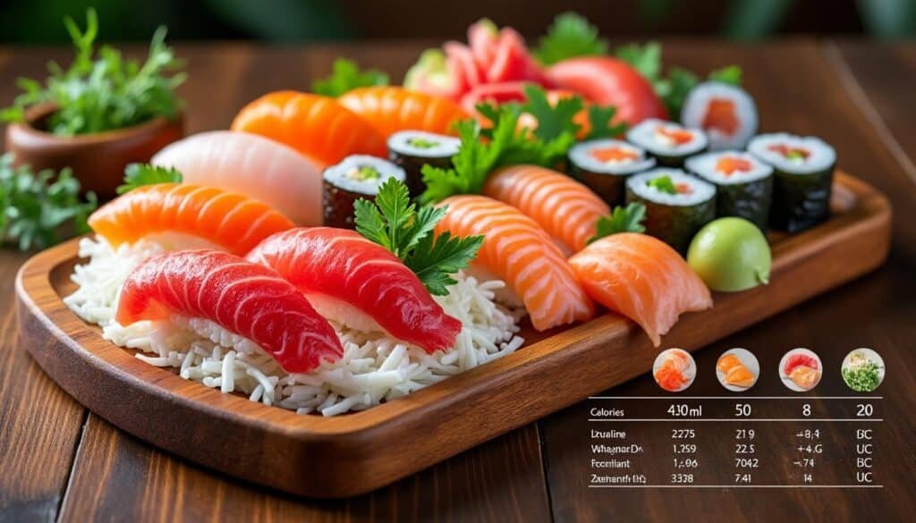découvrez l'apport calorique de vos sushis préférés grâce à notre analyse nutritionnelle complète. évaluez les bienfaits et les calories de chaque ingrédient pour une alimentation équilibrée et savoureuse.
