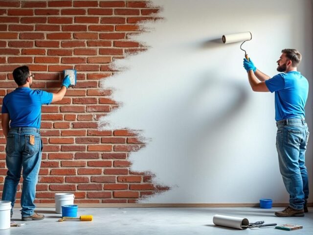 Peindre un mur en brique : préparation & finition parfaite
