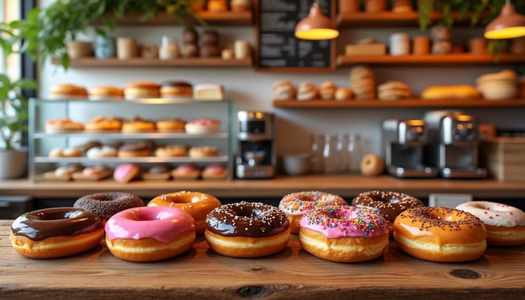 plongez dans l'univers gourmand de la maison du donut : une sélection irrésistible de donuts artisanaux, créatifs et savoureux à savourer sur place ou à emporter. laissez-vous tenter par nos douceurs uniques !