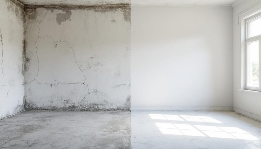Photo travaux avant et après peinture airless