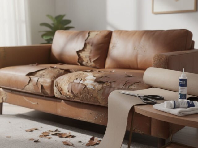Guide pratique pour recouvrir un canapé en similicuir qui s’effrite