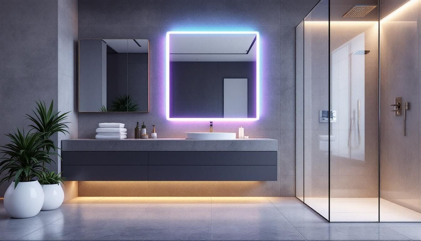 Découvrez le miroir LED qui transforme votre salle de bain sombre en un spa de luxe lumineux et apaisant, alliant design moderne et éclairage optimal pour une expérience unique.