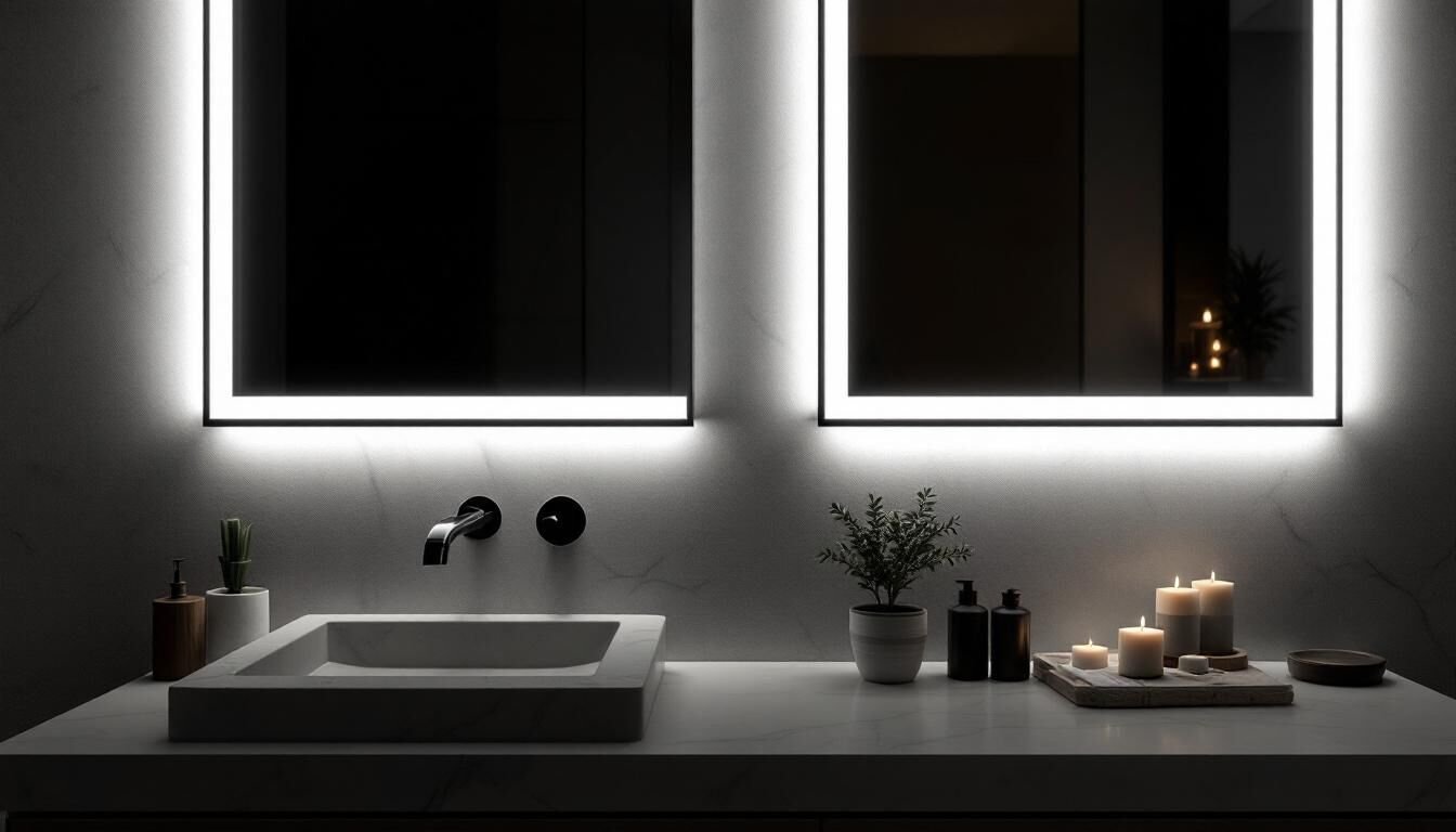 Découvrez le miroir LED qui transforme votre salle de bain sombre en un spa de luxe lumineux et élégant, pour une expérience bien-être unique chez vous.