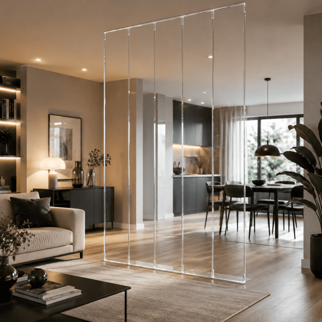 cloison en plexiglas salon