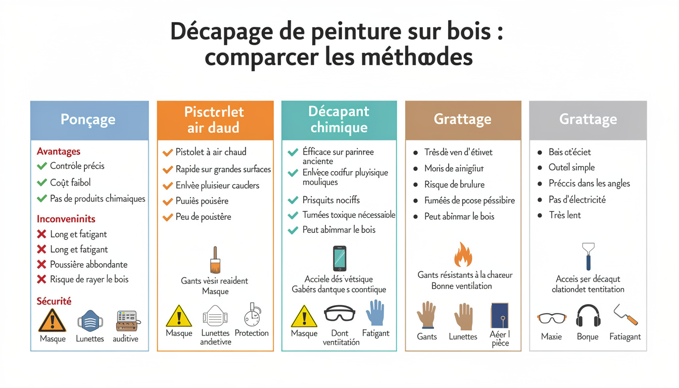 découvrez toutes les méthodes efficaces pour décaper la peinture sur bois facilement et en toute sécurité. guide complet pour un résultat impeccable.
