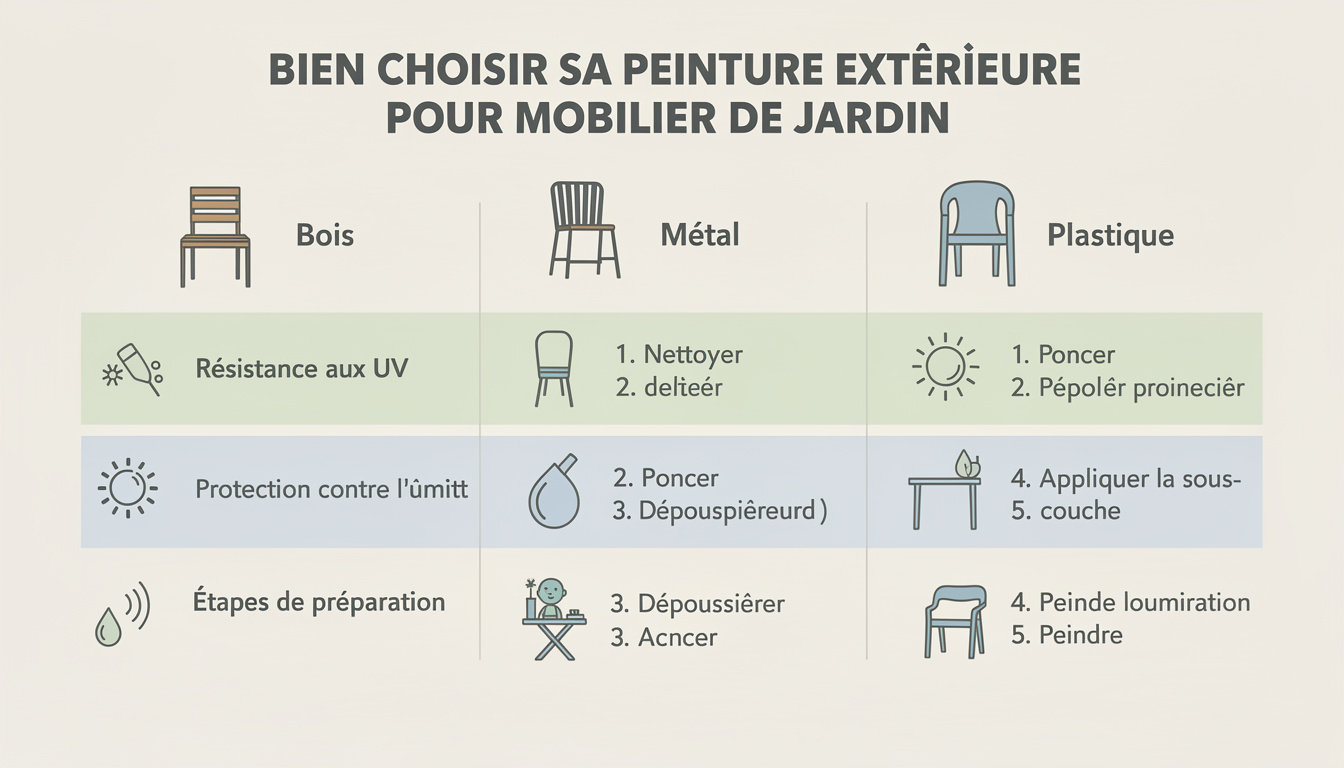 découvrez les meilleures solutions de peinture pour mobilier de jardin afin de protéger et embellir vos meubles d'extérieur tout au long de l'année.