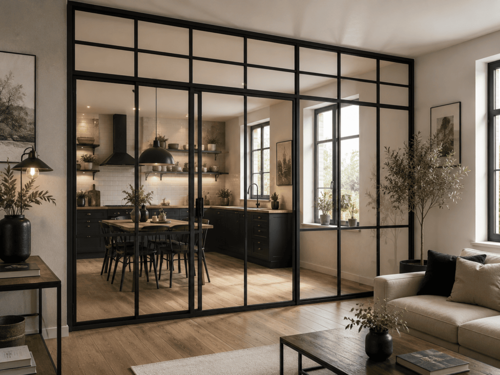 Intérieur moderne loft scandinave lumineux 