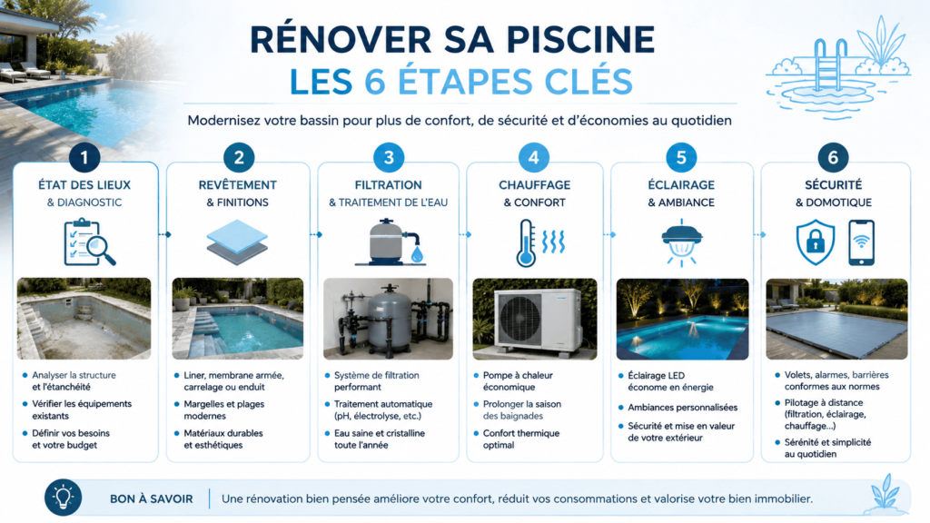 Rénovation de piscine en six étapes