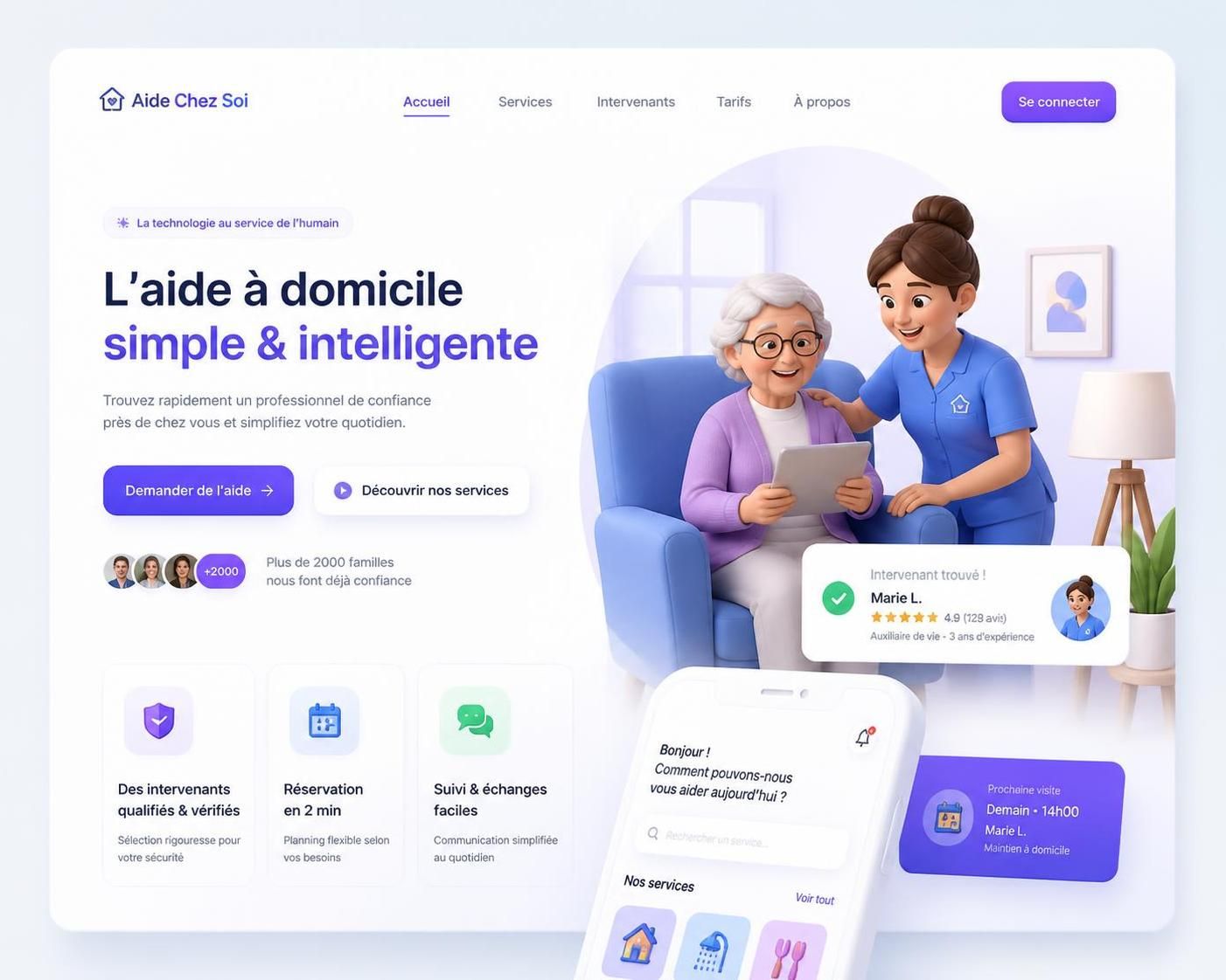 découvrez en détail les services proposés par cette plateforme d'aide en ligne à domicile et comment elle facilite votre quotidien.