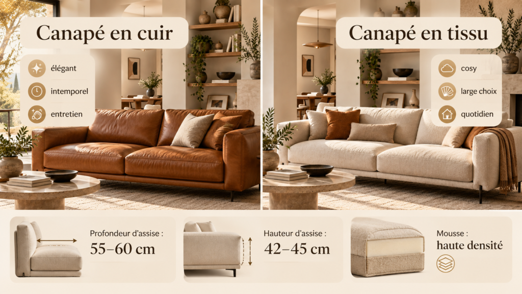 Cuir ou tissu